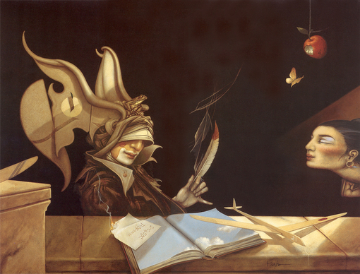 michael_parkes_hommage_a_antoine_de_st_exupery、Michael Parkes、Illustrations、fantasy、童话、realism、浪漫与忧伤