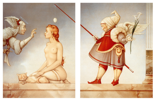 michael_parkes_the_annunciation、Michael Parkes、Illustrations、fantasy、童话、realism、浪漫与忧伤