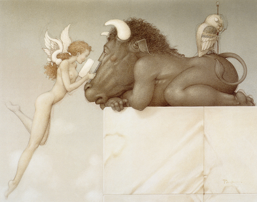 michael_parkes_minotaur、Michael Parkes、Illustrations、fantasy、童话、realism、浪漫与忧伤