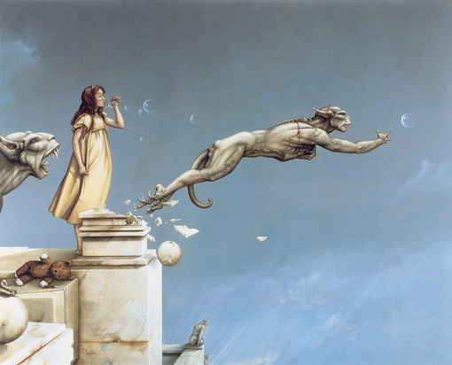 michael_parkes_gargoyles、Michael Parkes、Illustrations、fantasy、童话、realism、浪漫与忧伤
