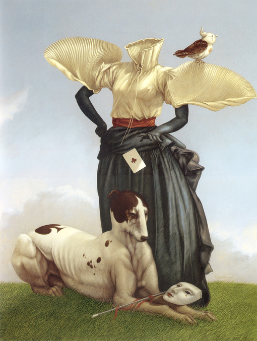 michael_parkes_waiting_for_alice、Michael Parkes、Illustrations、fantasy、童话、realism、浪漫与忧伤