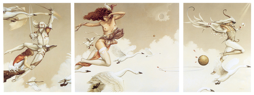 michael_parkes_sky_circus、Michael Parkes、Illustrations、fantasy、童话、realism、浪漫与忧伤