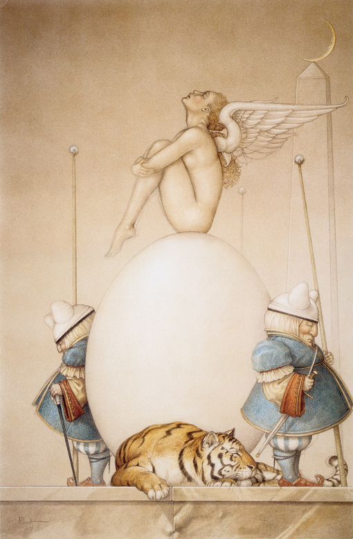 michael_parkes_waiting、Michael Parkes、Illustrations、fantasy、童话、realism、浪漫与忧伤