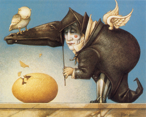 michael_parkes_the_opening、Michael Parkes、Illustrations、fantasy、童话、realism、浪漫与忧伤
