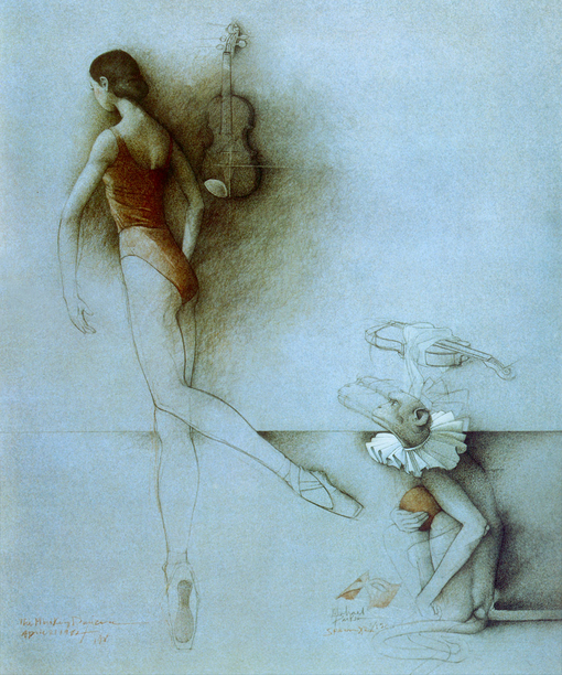 michael_parkes_monkey_dancer、Michael Parkes、Illustrations、fantasy、童话、realism、浪漫与忧伤