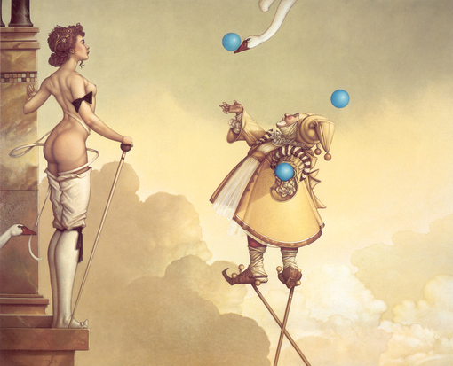 michael_parkes_study_in_blue、Michael Parkes、Illustrations、fantasy、童话、realism、浪漫与忧伤