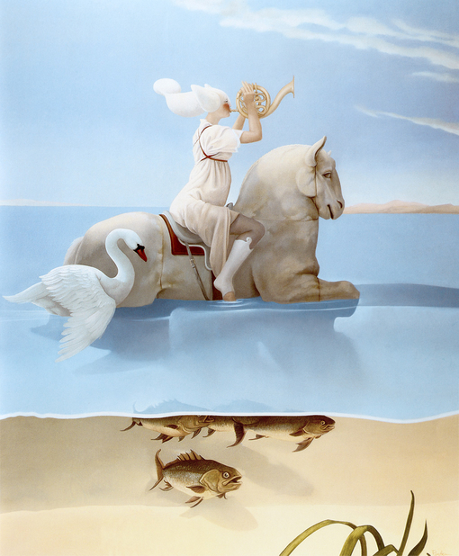 michael_parkes_swan_lake、Michael Parkes、Illustrations、fantasy、童话、realism、浪漫与忧伤