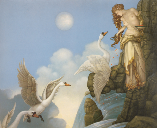 michael_parkes_the_source、Michael Parkes、Illustrations、fantasy、童话、realism、浪漫与忧伤