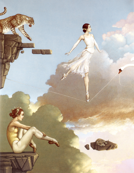 michael_parkes_dance_of_secrets、Michael Parkes、Illustrations、fantasy、童话、realism、浪漫与忧伤