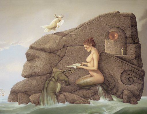 michael_parkes_the_letter、Michael Parkes、Illustrations、fantasy、童话、realism、浪漫与忧伤