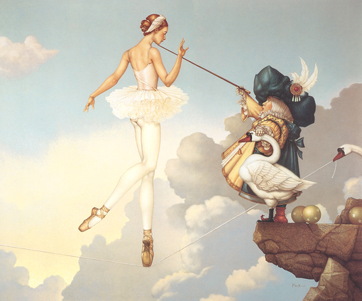 michael_parkes_ledas_daughter、Michael Parkes、Illustrations、fantasy、童话、realism、浪漫与忧伤
