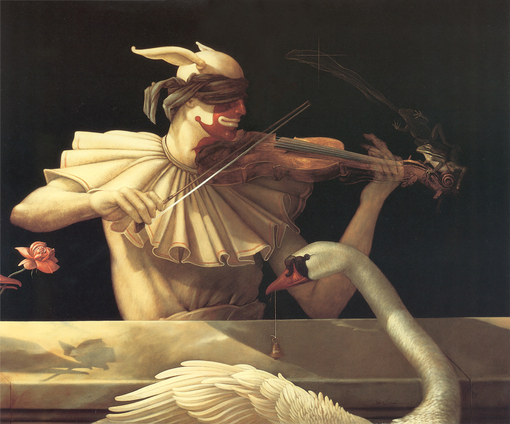 michael_parkes_water_music、Michael Parkes、Illustrations、fantasy、童话、realism、浪漫与忧伤