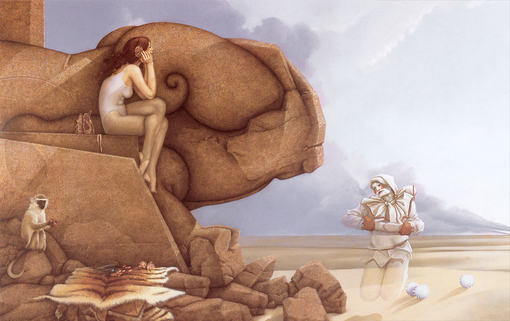 michael_parkes_petrouchkas_dream、Michael Parkes、Illustrations、fantasy、童话、realism、浪漫与忧伤