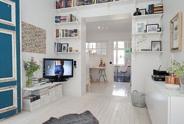斯德哥尔摩52平米复古风格纯白公寓