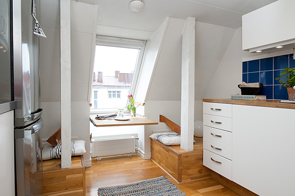 瑞典简约白色顶楼公寓