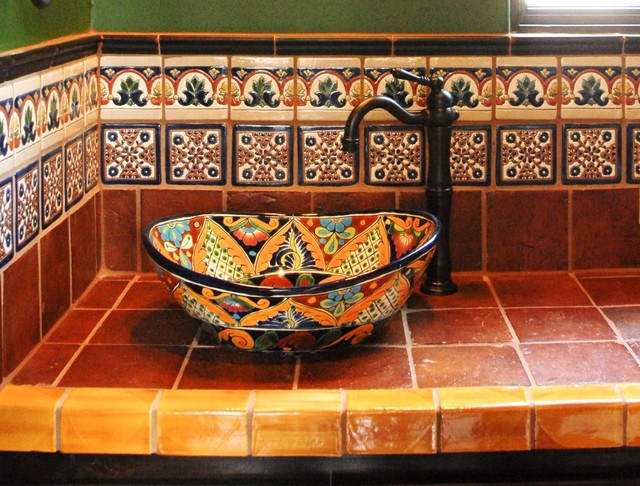 Mexican Tile mediterranean-bathroom