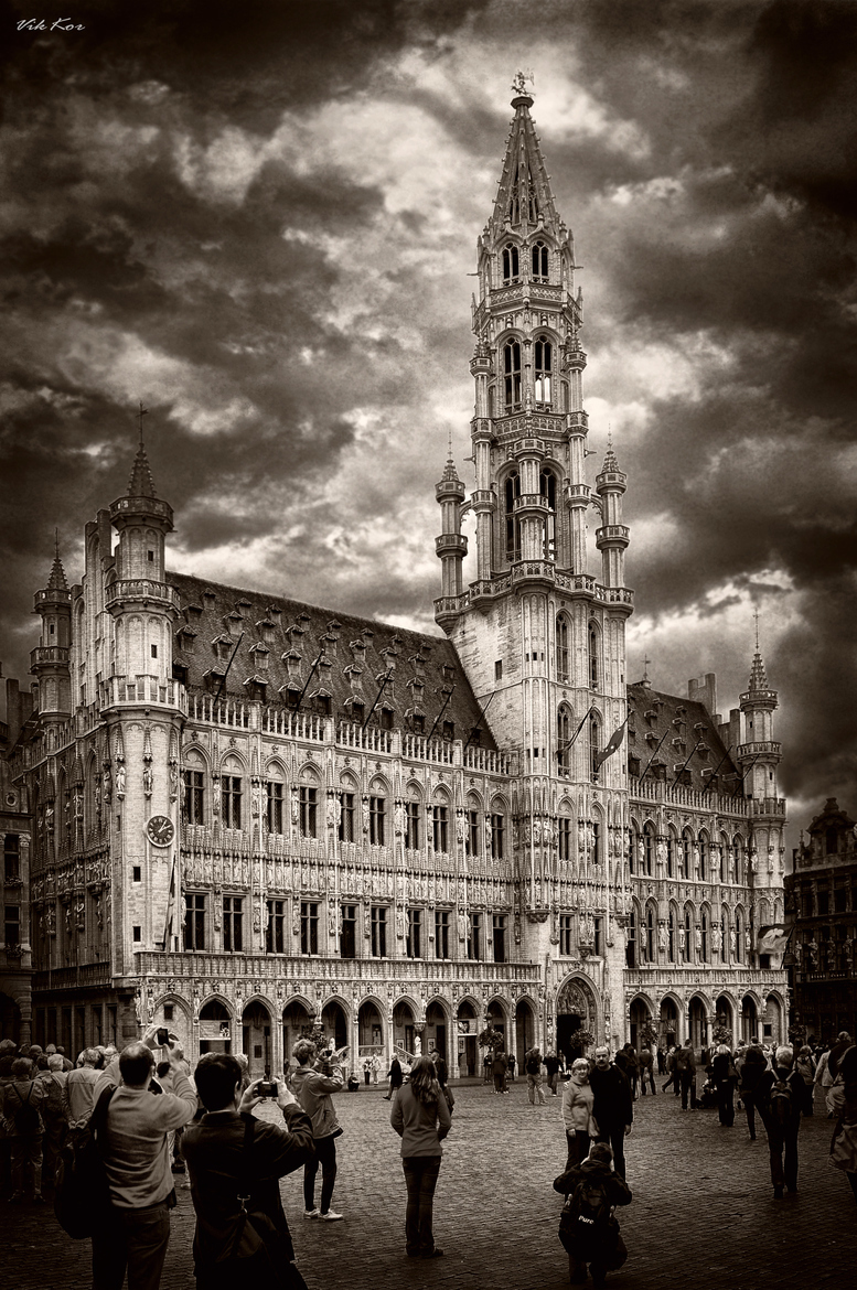 The Grand Place in Brussels by Viktor Korostynski