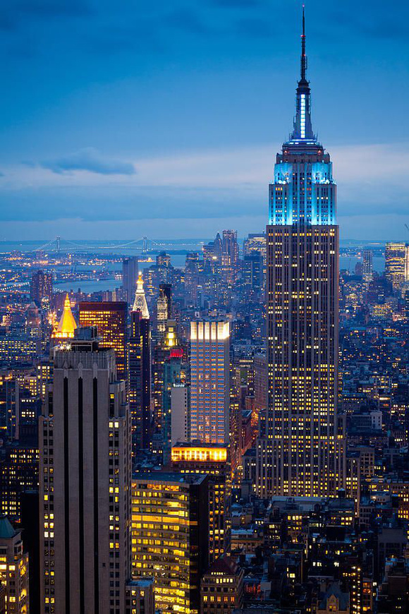 Empire State Building By Night ~ NYC, New York by Inge Johnsson