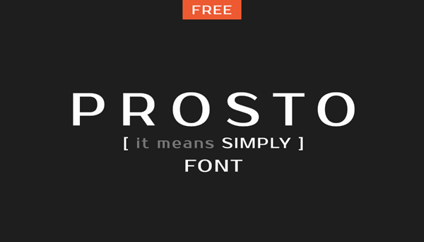 Prosto字体（免费）
