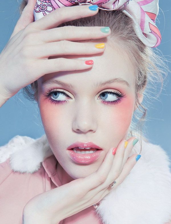 Sweet Pastel by Joanna Kustra, via Behance | Make up