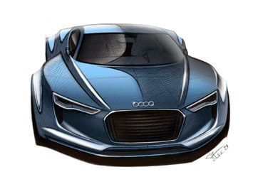 Audi e tron Detroit Concept Sketch