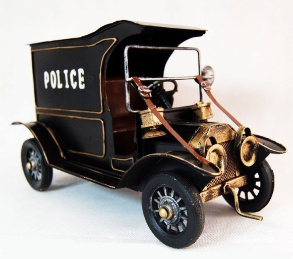 Handmade Antique Tin Model Car-1907 Rolls Royce Silver