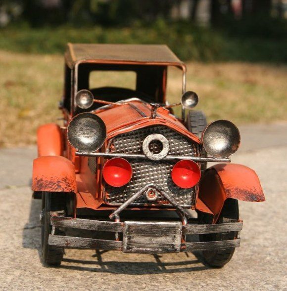 Handmade Antique Model Kit Car-Rolls Royce 1912 Silver