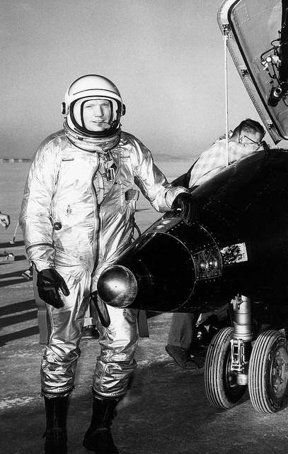 (1960) NASA test pilot Neil Armstrong is seen here