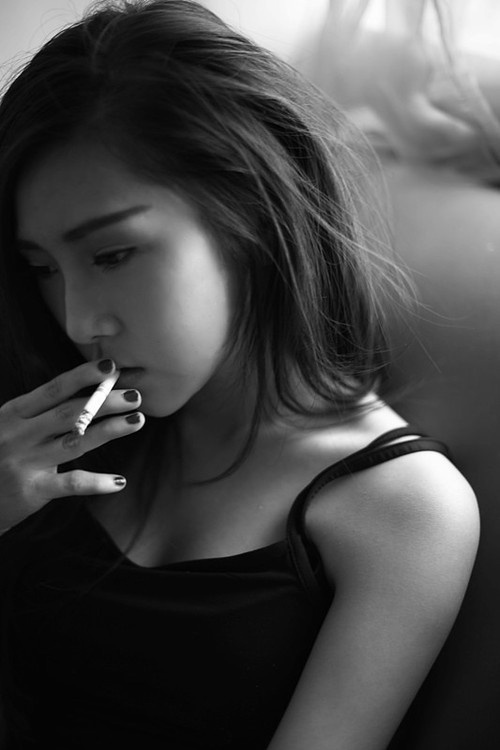 sexy smoking asian