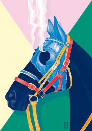 SOIRÉE GRAPHIQUE Nº6 / 'Hard Race, Steaming Horse'