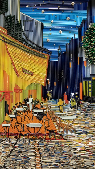 Faber-Castell: Café Terrace at Night - 辉柏嘉彩铅广告：《夜晚露天咖啡座》