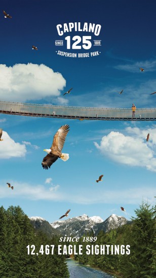 Capilano Suspension Bridge - 温哥华卡普兰努吊桥建成125周年广告