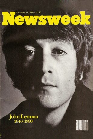 Lennon on Newsweek - 1980年12月8日列侬遇刺后，《Newsweek》将他的肖像作为封面