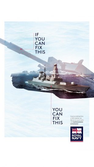 Royal Navy - 英国皇家海军面向退役军人的工程师招聘广告