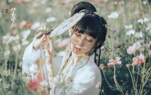 古风美女花丛写真高清