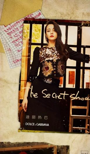 迪丽热巴The secert show海报复古写真