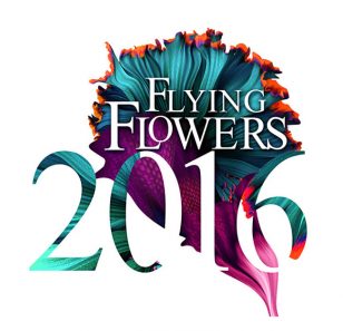 美丽的2016月份花卉字体设计