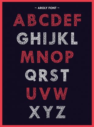 多边形字体Aroly Font设计欣赏