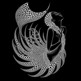 Mermaid Embroidery Design Maharishi