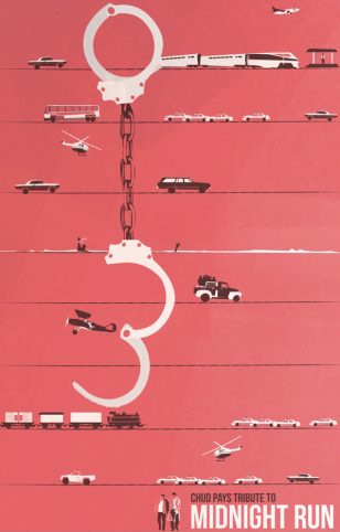 Midnight Run - 美国设计工作室 Fro Desgin 作品之《午夜狂奔》电影海报