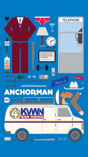 Anchorman - 《王牌播音员》电影海报  Emma Butler 海报设计作品