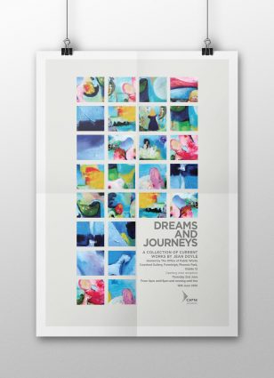 Exhibition branding,for Dreams & Journeys by Jean Doyle