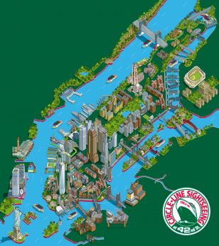 Circle Line 101 New York Sights Illustrated Map