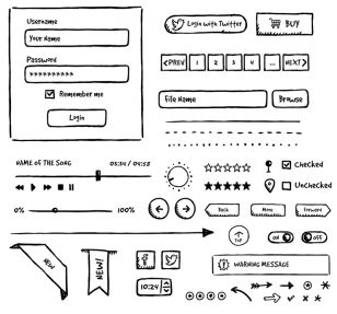 Jolly UI Free – free hand-drawn vector UI elements