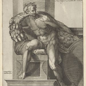 西斯廷教堂 米开朗基罗 的 “最后审判”壁画之后，一个肩上戴着橡子花环的裸体男人（伊格纳多）