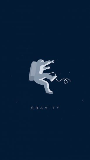 Gravity - 《地心引力》电影海报 韩国插画师 Jeje 作品