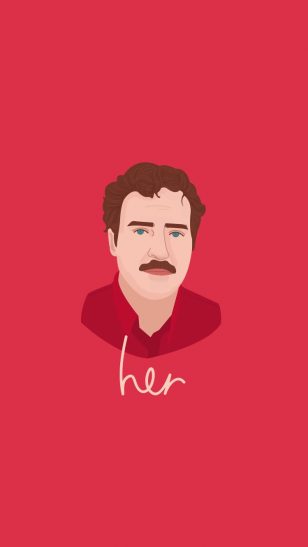 Her - 《她》电影海报 韩国插画师 Jeje 作品