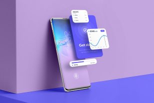 Samsung Galaxy S10 mockup .psd素材下载