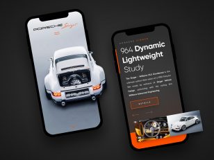 Porsche Singer911 网页、app ui .psd素材下载