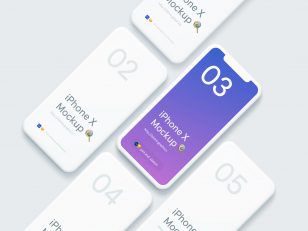 UI效果展示模板 iPhone X Mockups .psd .sketch